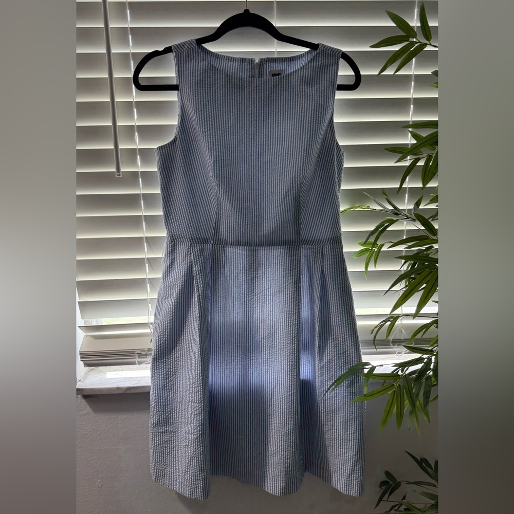 Anne Klein Blue Sleeveless A-Line Mini Dress